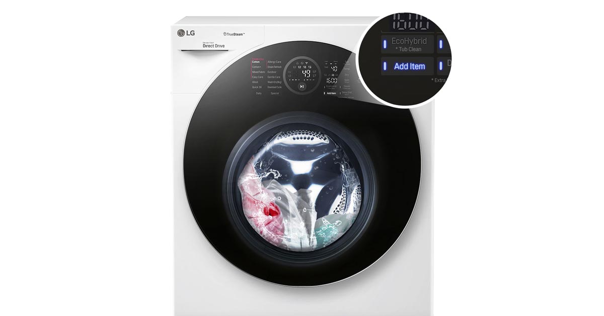 Máy Giặt LG TWINWash FG1405H3W thêm đồ lúc giặt