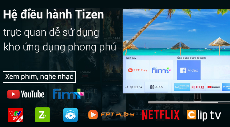Smart Tivi 4K Samsung 82 inch UA82NU8000 Hệ điều hành Tizen OS