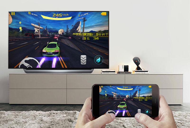 Smart Tivi OLED LG 4K 55 inch 55C8PTA  trình chiếu màn hình điện thoại lên tivi