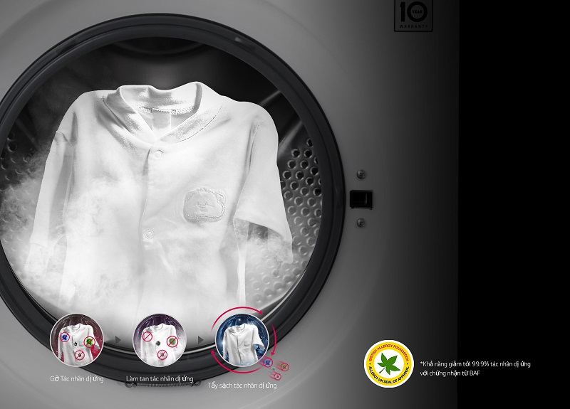 Máy giặt Mini 3.5 kg LG T2735NWLV Chế độ giặt hơi nước