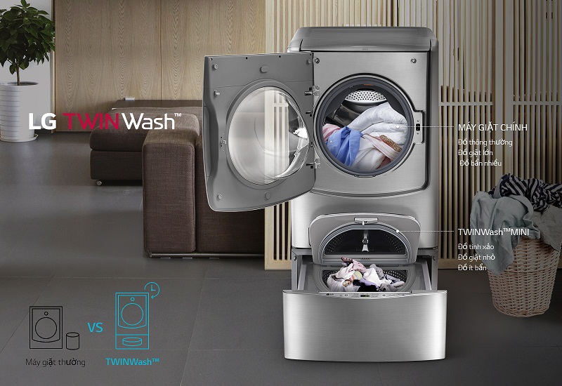 Máy giặt Mini 3.5 kg LG T2735NWLV Giặt đa chức năng