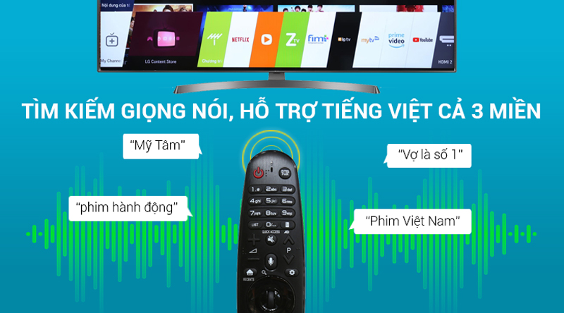 Smart Tivi LG 4K 55 inch 55UK6540PTD remote thông minh, tìm kiếm giọng nói