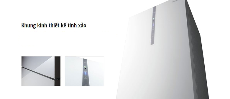 Tủ lạnh Panasonic NR-BX418GWVN 407 lít Khung kính tinh xảo