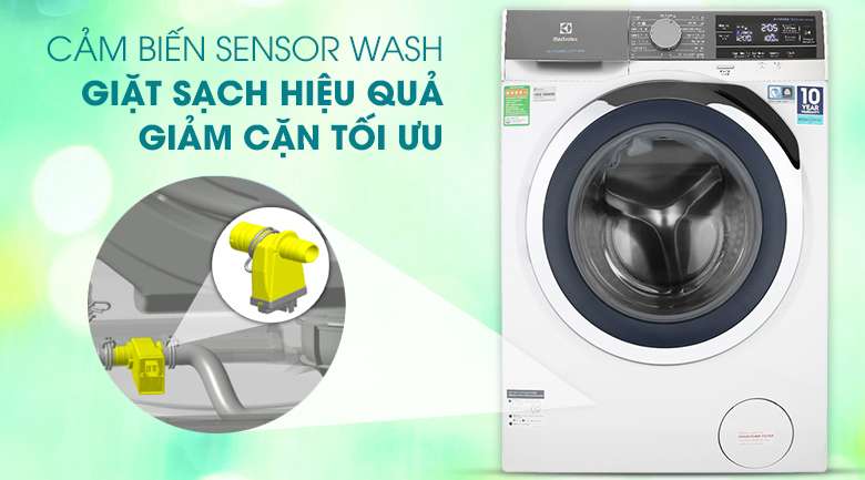 Máy giặt Electrolux Inverter 10 kg EWF1023BEWA - Cảm biến Sensor Wash