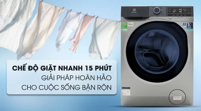 Chế độ giặt nhanh - Máy giặt Electrolux Inverter 9.5 kg EWF9523ADSA