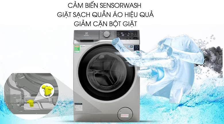 Cảm biến SensorWash - Máy giặt Electrolux Inverter 11 kg EWF1141AESA