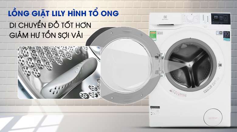 Lồng giặt Lily - Máy giặt Electrolux Inverter 10 kg EWF1024BDWA